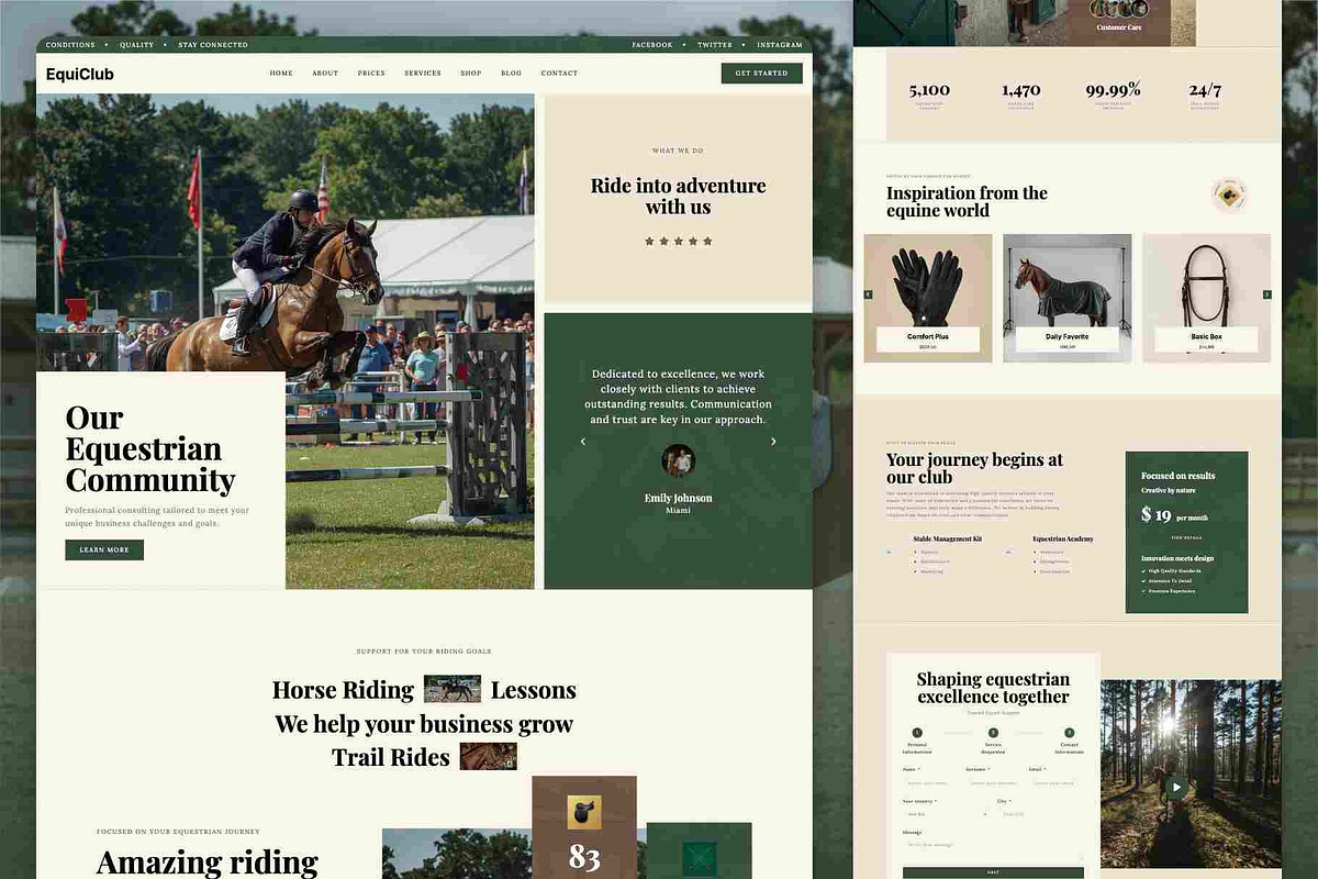 Horse Riding WordPress Theme, a WordPress Template by Nicdark Themes (Photo 2 of 4)