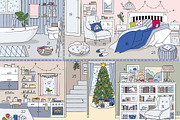 Christmas calendar: 24 cute dogs, a Poster Template by One_minute_sketch (Thumbnail 2 of 4)