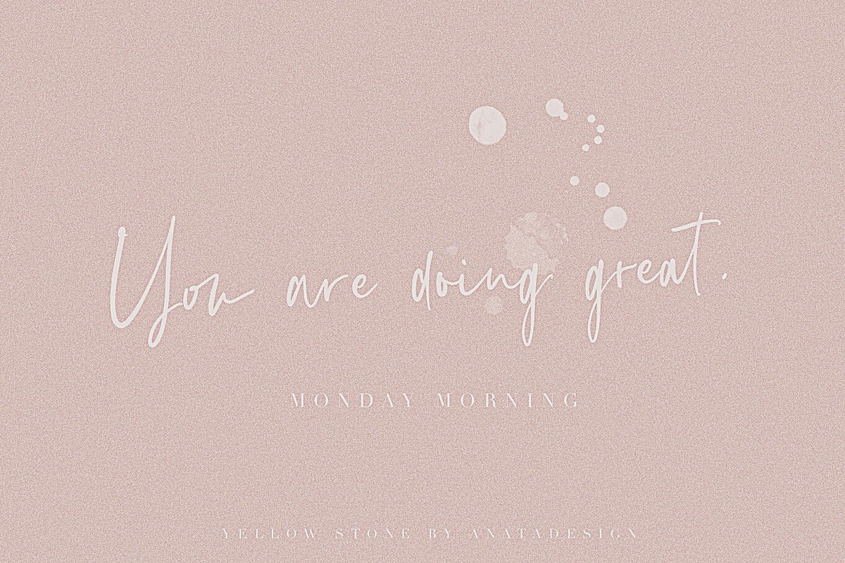 Sale 20% // Yellow Stone, a Script Font by Anatadesign (Photo 9 of 14)