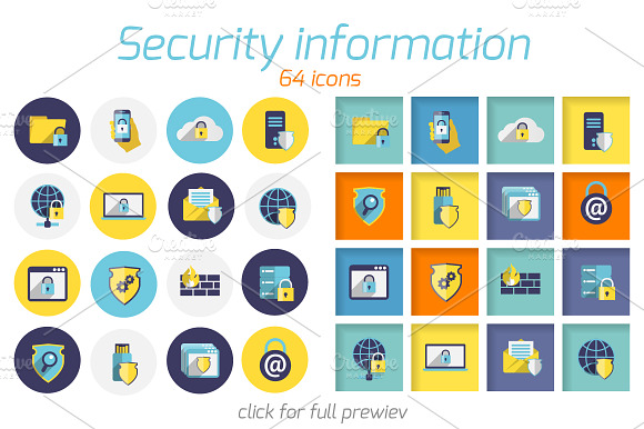 64 Information Security Vector Icons