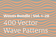 Waves Bundle | 400 Vector Patterns, a Pattern Graphic by invisiblelayer (Thumbnail 1 of 5)