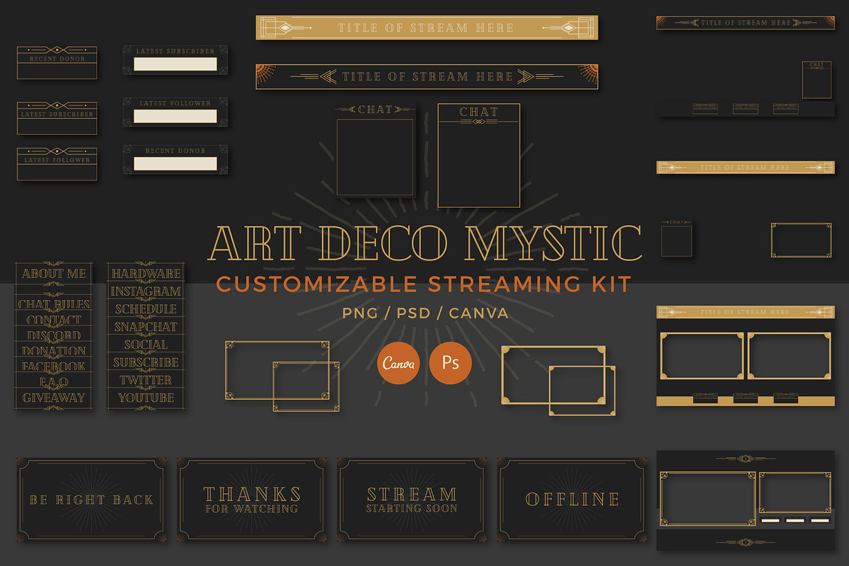 Streaming: Art Deco Mystic, a Social Media Template by Liseno Designs (Photo 1 of 7)