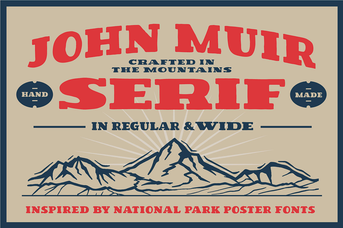 VS John Muir Serif Vintage Font, a Slab Serif Font by Vicarel Studios (Photo 1 of 12)