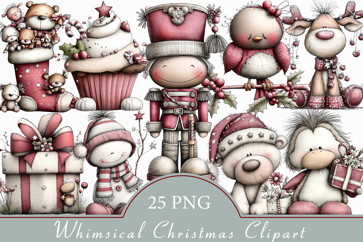 Whimsical Christmas Clipart, an Illustration by Libby Wishes (Photo 1 of 6)