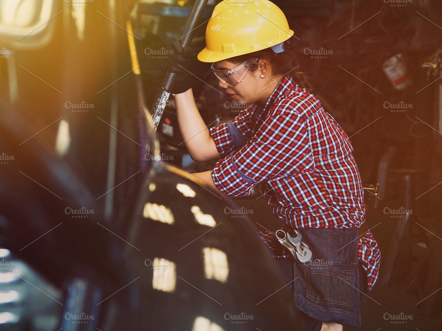 Engineering woman working, an Industrial Photo by ⭐️  Little Star ⭐️