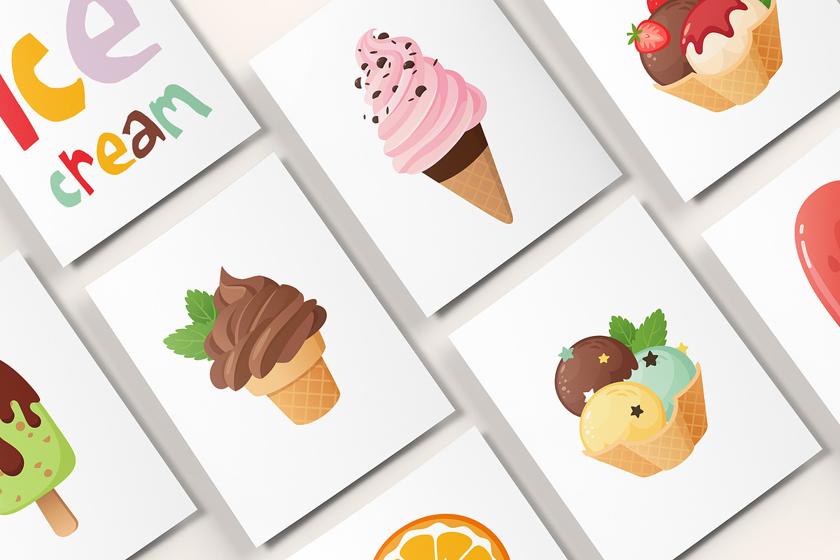 80 Ice Creams + Constructor Elements, an Illustration by Moonery's (Photo 9 of 9)