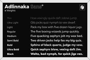 50% Off Adlinnaka Sans - Font Family