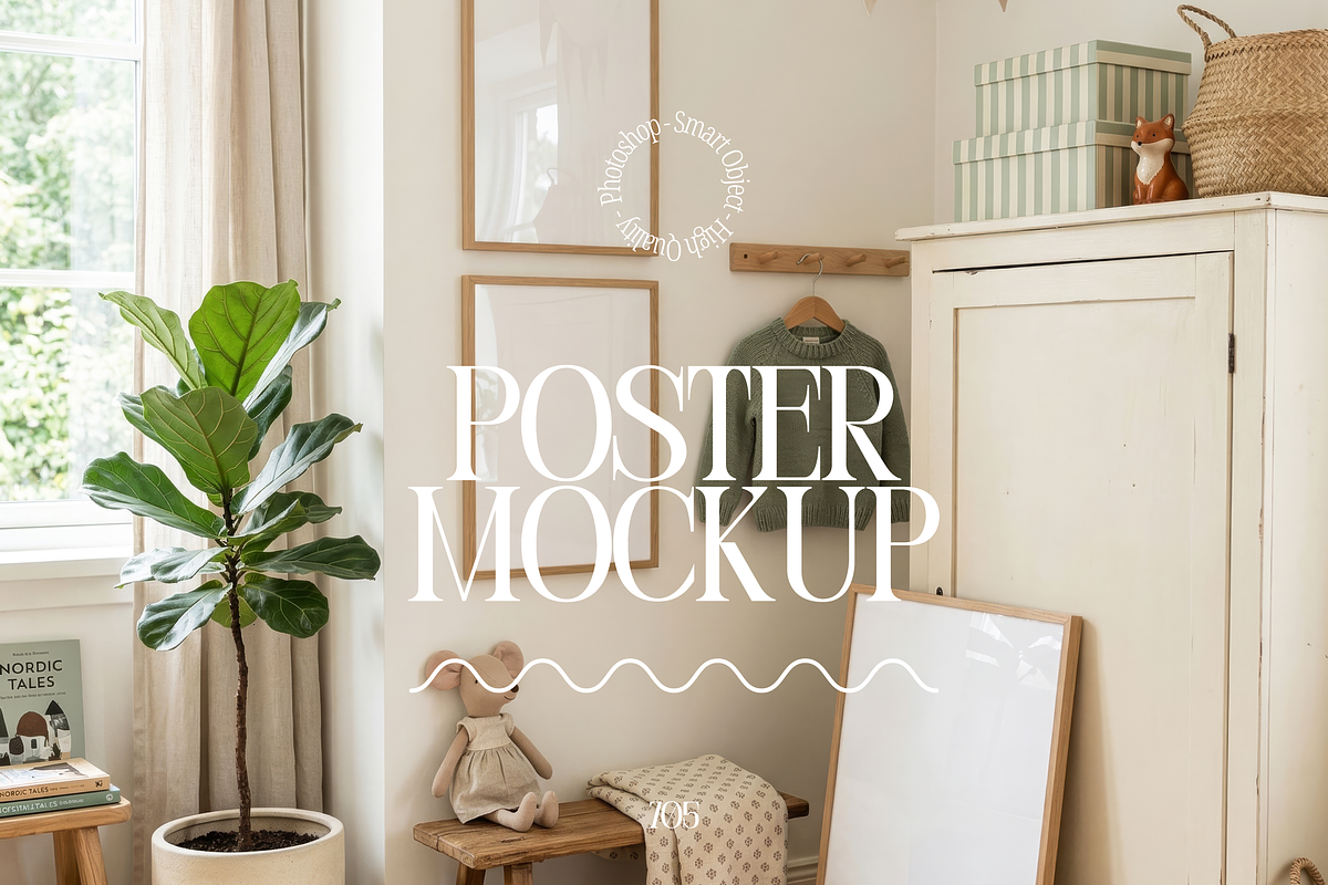Set Of 3 Frame Mockups Nursery Room, a Mockup by First Impression Mockups (Photo 1 of 4)