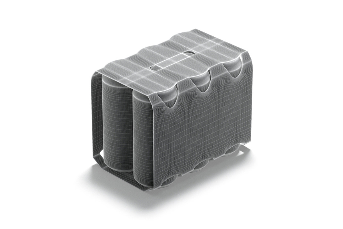 White Six 550ml Can Pack 3D Model, an Object 3D Model by rebrandy (Photo 9 of 9)