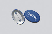 Oval Pin Button Badge Mockup, an Advertising Mockup by Gatamotion (Thumbnail 4 of 5)