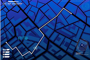 Navigation map game, a Technology Illustration by Things for designers