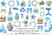 Coquettish Summer Blue Coastal, an Illustration by Designking (Thumbnail 1 of 5)