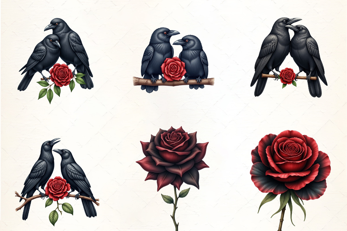 Black Dark Gothic Love Romance, an Illustration by CrexoraLab (Photo 5 of 5)