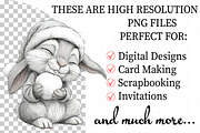 Christmas Bunny Clipart, an Illustration by Daily.Designs (Thumbnail 2 of 5)