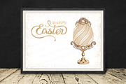 SET / 4 / Golden Eggs for EASTER, a Decorative Illustration by Nadin_Lebedeva (Thumbnail 3 of 8)