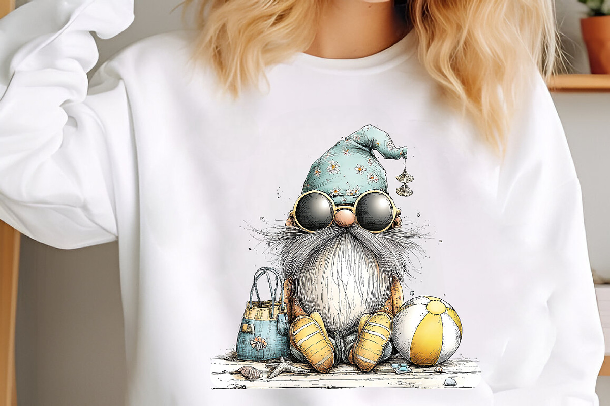 Whimsical Summer Gnome Clipart, an Illustration by designcity5 (Photo 4 of 5)