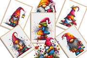 Whimsical Colorful Gnome Clipart, an Illustration by Creative Art (Thumbnail 7 of 11)