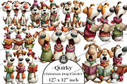 Quirky Christmas Dog Caroler Clipart, an Illustration by DreamArtGraphic (Thumbnail 1 of 5)