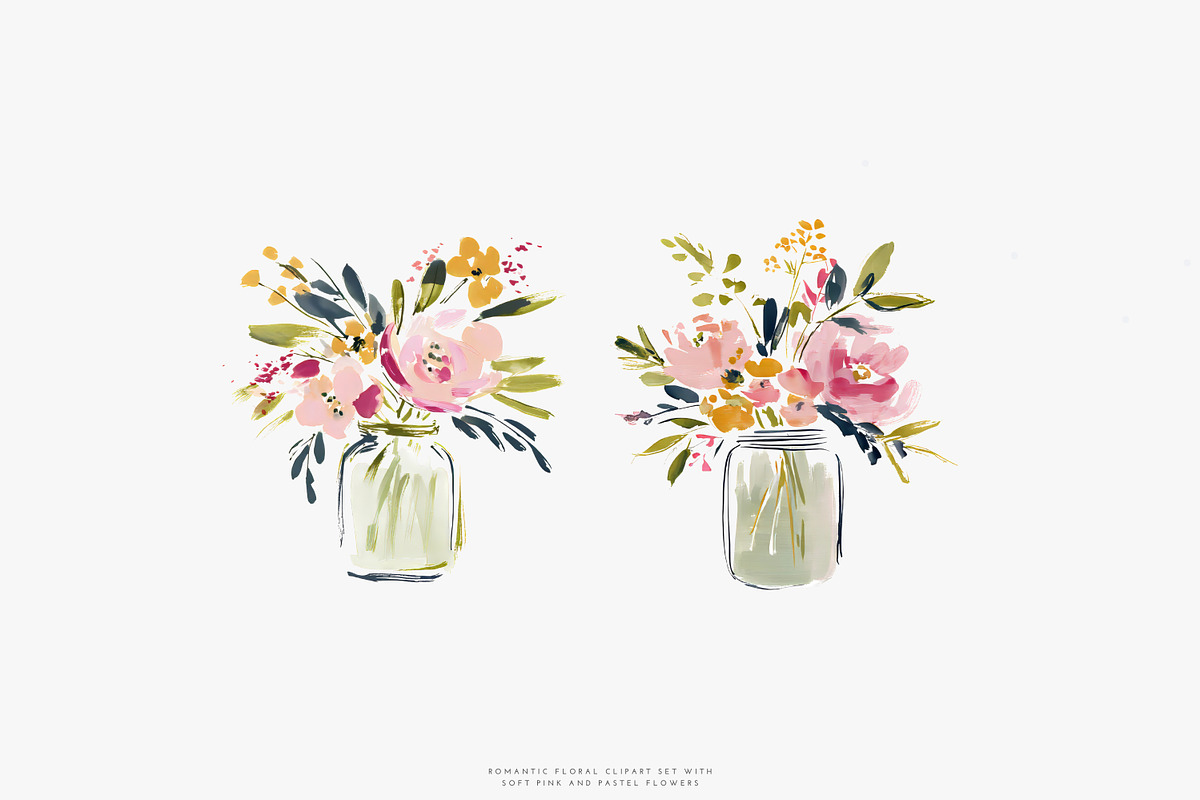 summer garden watercolor florals, a Decorative Illustration by Patishop Art (Photo 3 of 10)