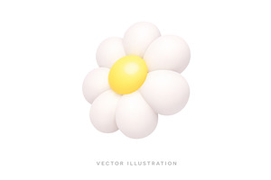 White daisy flower isolated on white, an Object Illustration by GraphiShop
