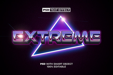 Extreme Text Effect Retro Style
