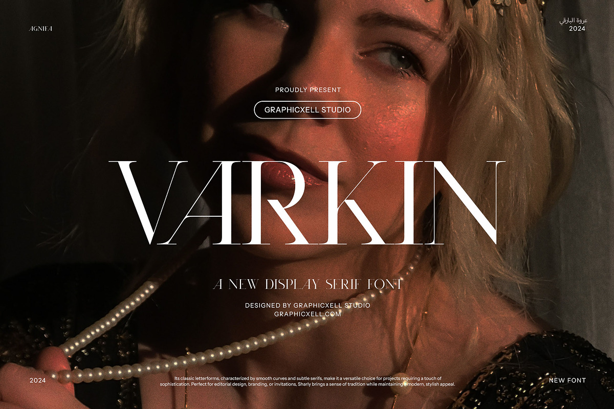 Varkin Elegant Serif Font, a Serif Font by Graphicxell (Photo 1 of 8)