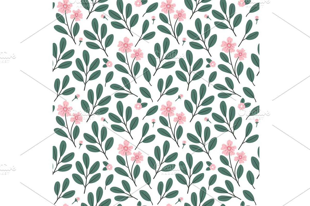 Seamless floral pattern with, an Object Illustration by Stock-Smart-Start