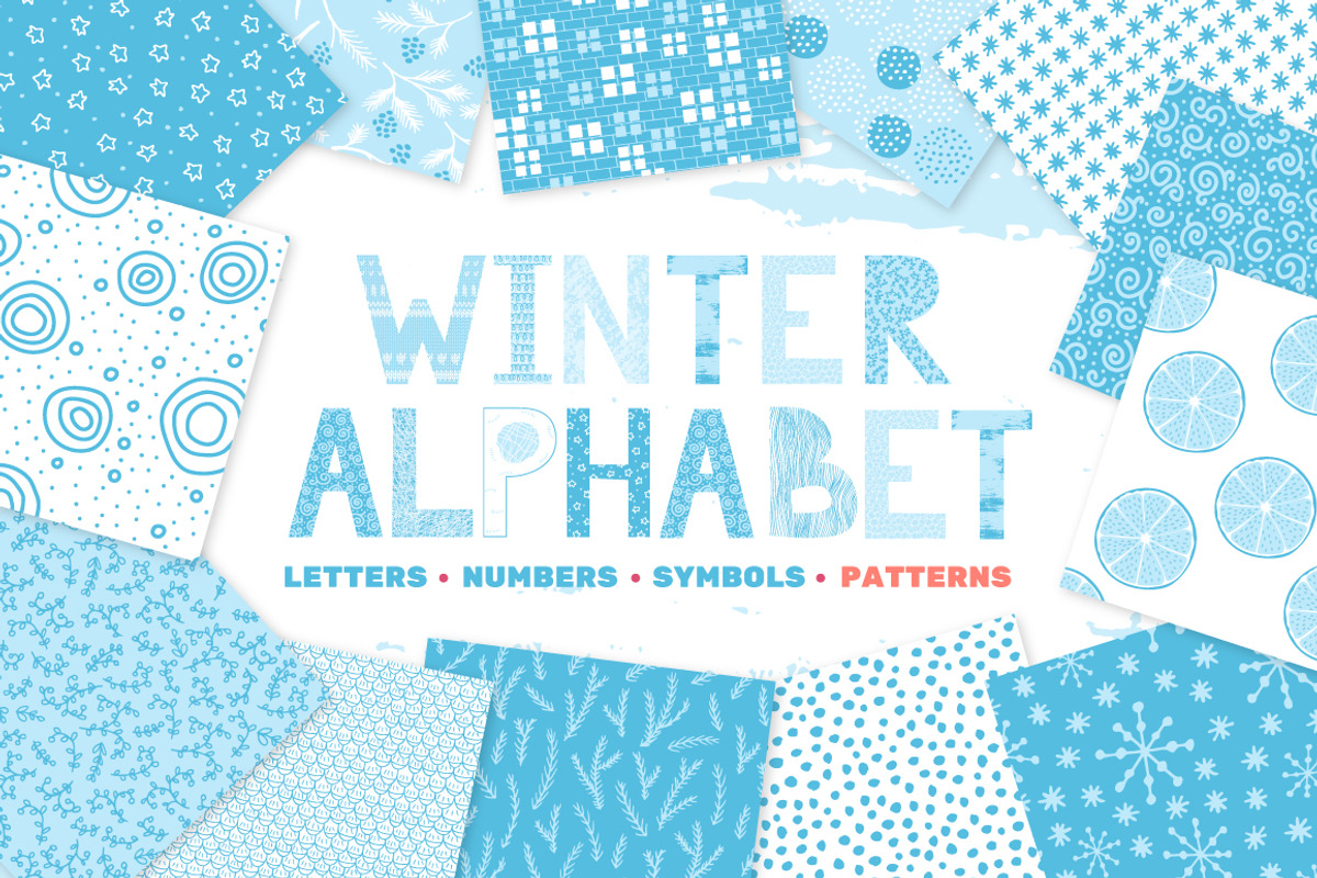 Winter alphabet and patterns, an Object Graphic by Truefiesta (Photo 1 of 7)