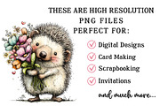 Quirky Spring Hedgehog Clipart, an Illustration by OK Design (Thumbnail 5 of 6)