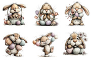 Whimsical Easter Rabbit Clipart, an Illustration by Dream Creation (Thumbnail 6 of 7)