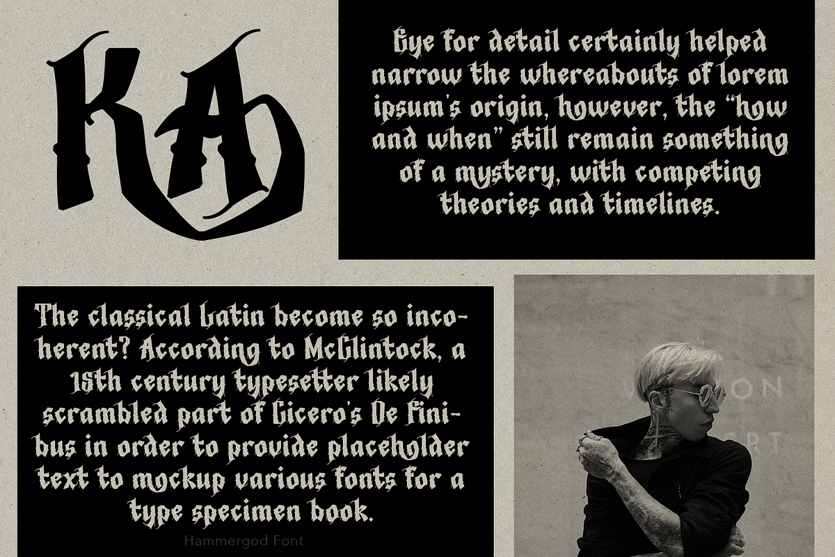 Hammergod Blackletter, a Blackletter Font by TypeClassHeroes (Photo 9 of 16)