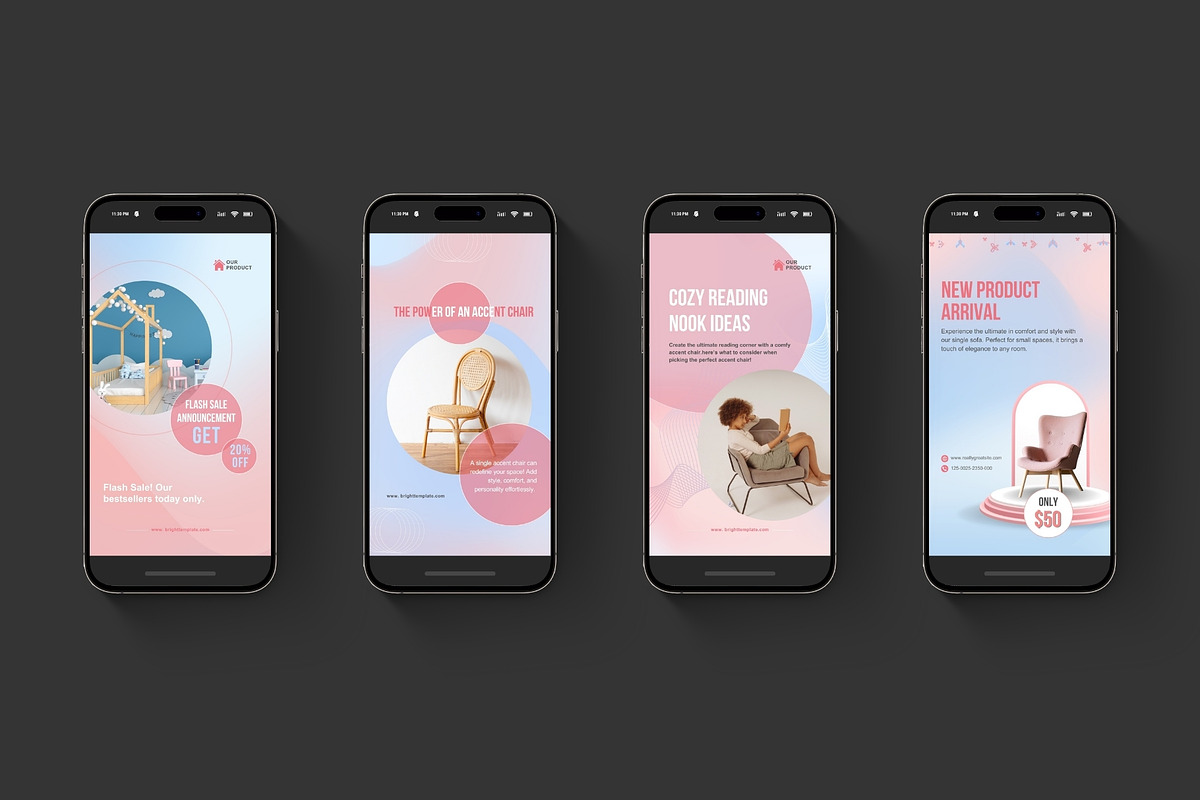50 Animated Canva Instagram Stories, a Social Media Template by TheBrightGrap (Photo 7 of 10)