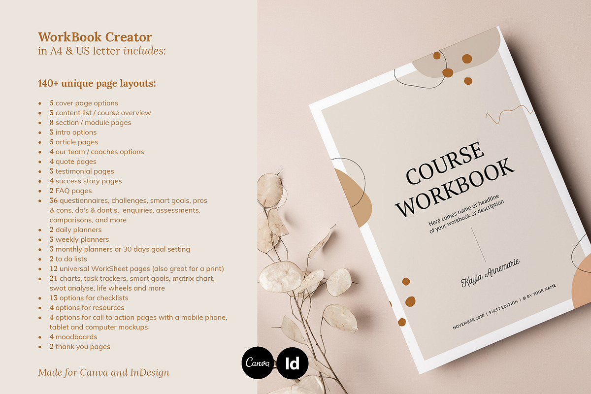 4 in 1 Course Creator Super Bundle K, a Magazine Template by Mirazz