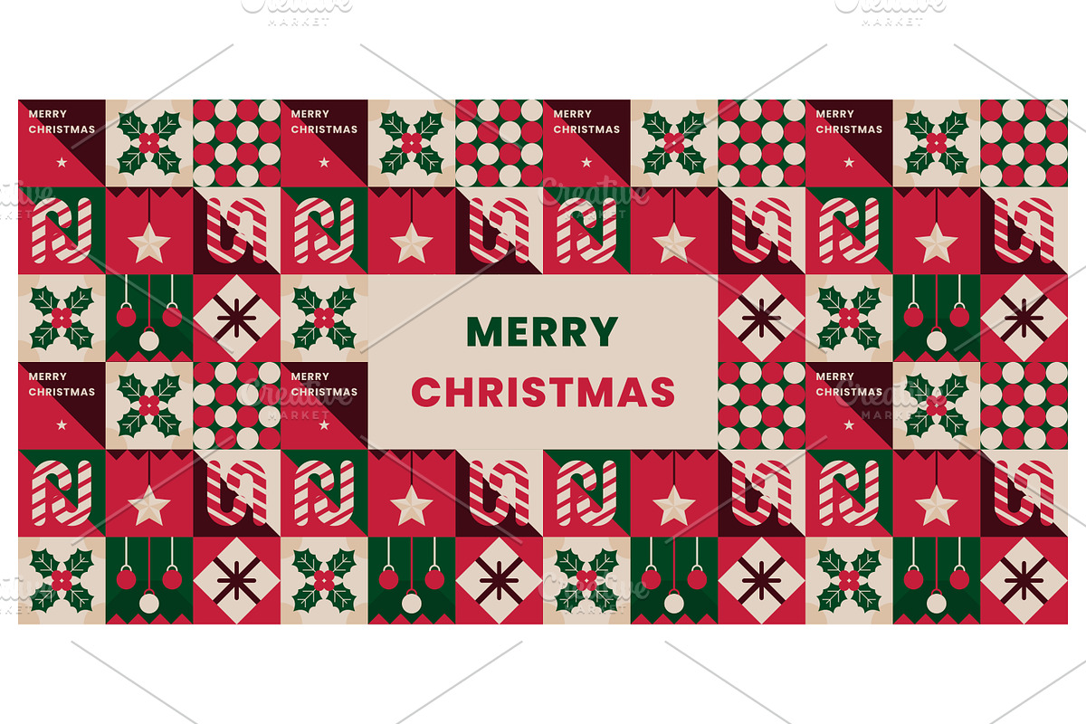 Merry Christmas Greeting, a Decorative Illustration by Creative Backgrounds