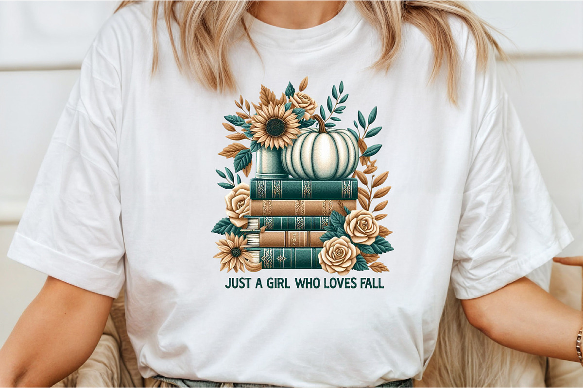 Just a Girl Who Loves Fall PNG, an Illustration by Libby Wishes (Photo 3 of 6)