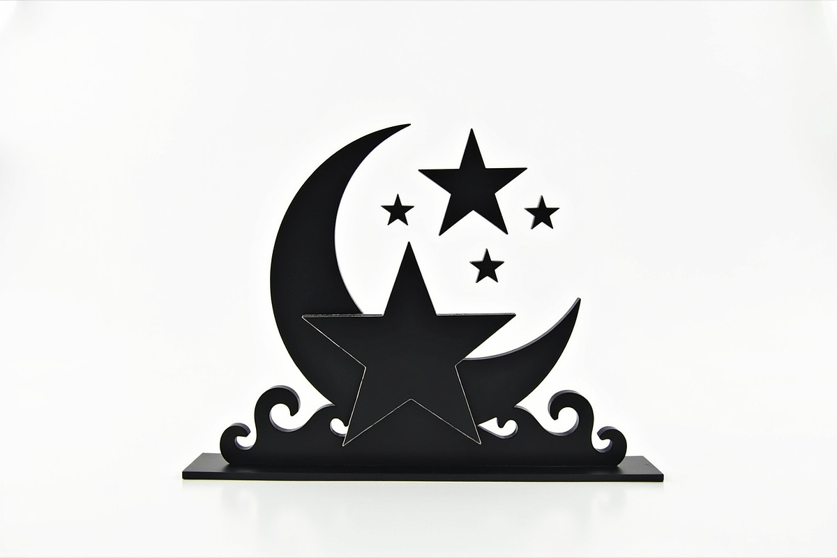 Crescent Moons and Star Silhouette, an Illustration by Amazin_art (Photo 27 of 31)