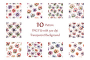 Anemone Watercolor Floral Clipart, a Decorative Illustration by ForhadGFX (Thumbnail 5 of 14)