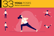33 Yoga Poses Illustration, an Illustration by Kursat Unsal (Thumbnail 5 of 6)
