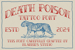 Death Poison - Tattoo Font, a Blackletter Font by Blankids Studio