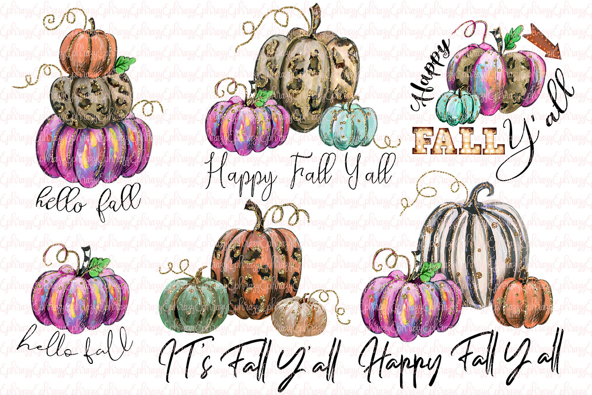 Pumpkins bundle., an Illustration by EphrazyGraphics (Photo 1 of 4)