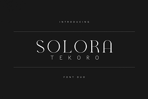 Solora & Tekoro — Modern Font Duo