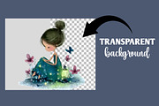 Watercolor Fairy Clipart, an Illustration by Designworld (Thumbnail 2 of 6)