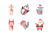 Christmas Charaters Illustration Set, a Seasonal Illustration by studiogstock (Thumbnail 2 of 4)