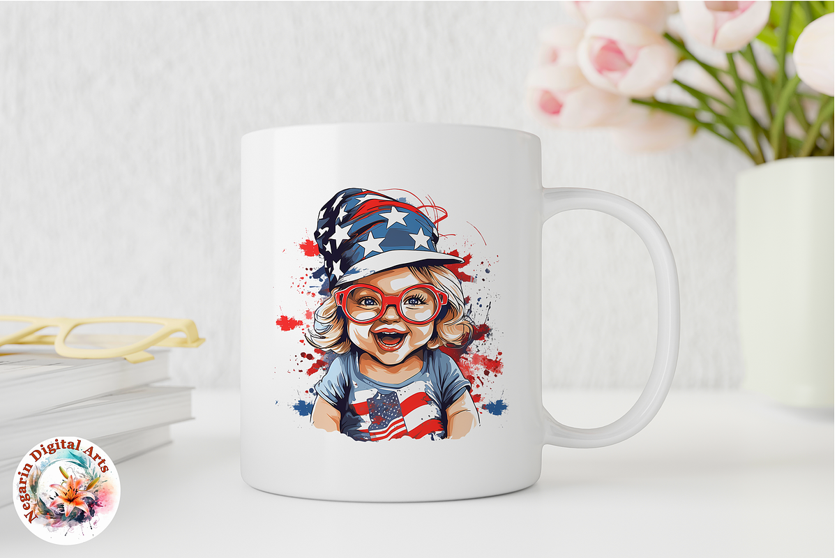 Watercolor 4th of July Clipart, an Object Graphic by Negarin Digital Art (Photo 5 of 11)