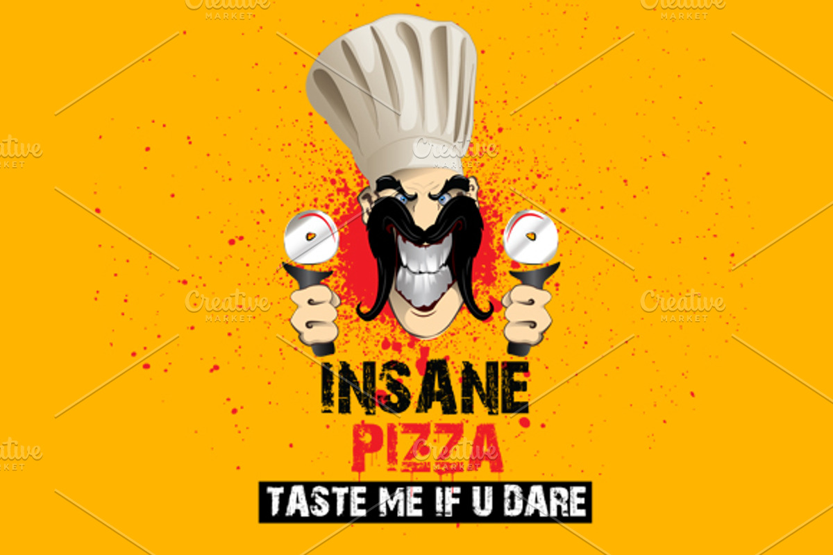 Insane Pizza, a Branding & Logo Template by LuisFaus (Photo 1 of 3)