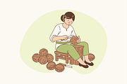 Coconut & Us Illustration, an Object Graphic by Jump Studio (Thumbnail 3 of 12)