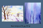 Watercolor Landscape Let It Snow, a Texture Illustration by Corner Croft (Thumbnail 4 of 5)