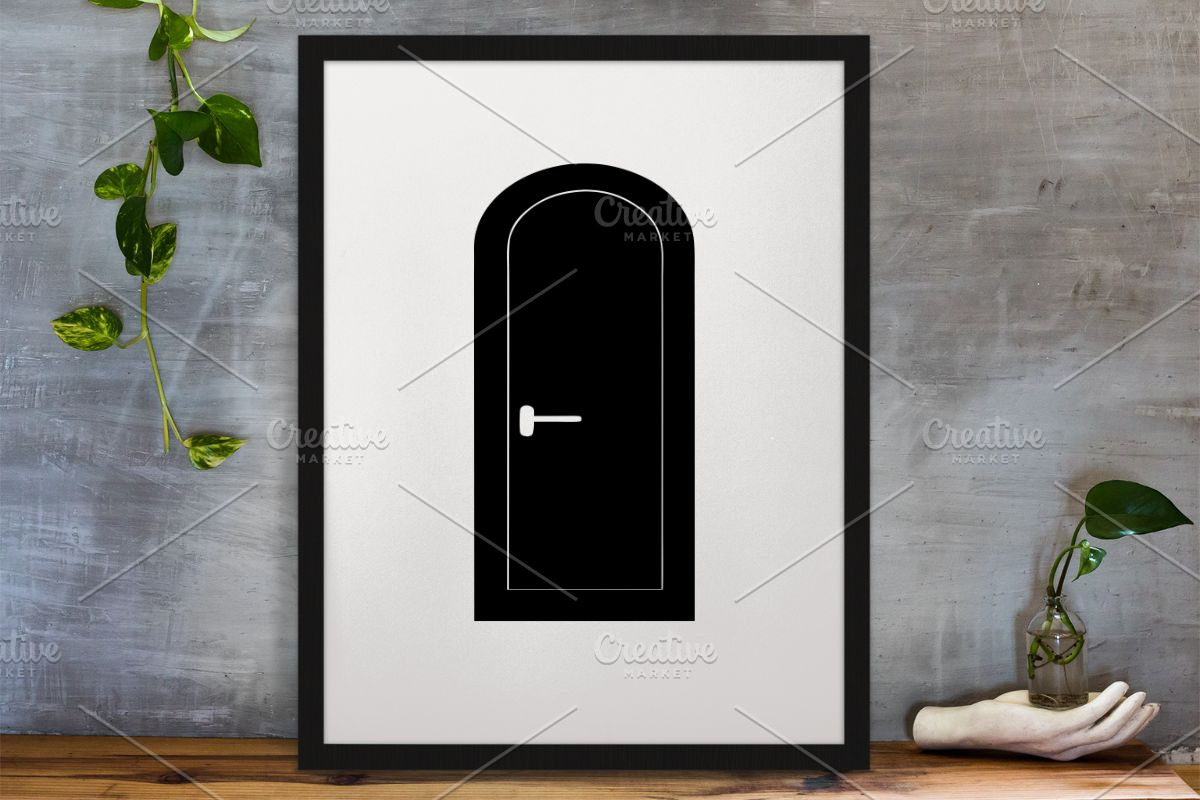 Door Silhouette SVG, a Decorative Illustration by newminddesign (Photo 3 of 5)