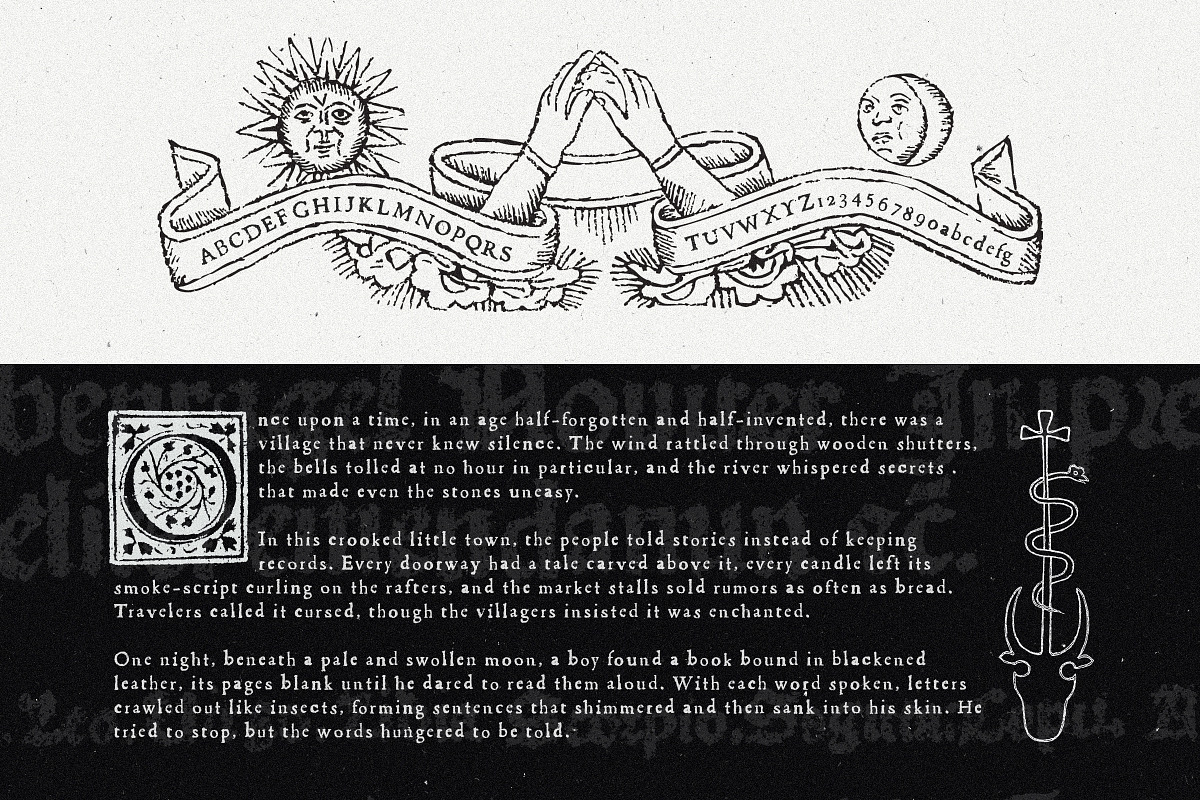 Phantasmagoria - Real Vintage Font, a Handwritten Font by Tom Chalky (Photo 5 of 10)