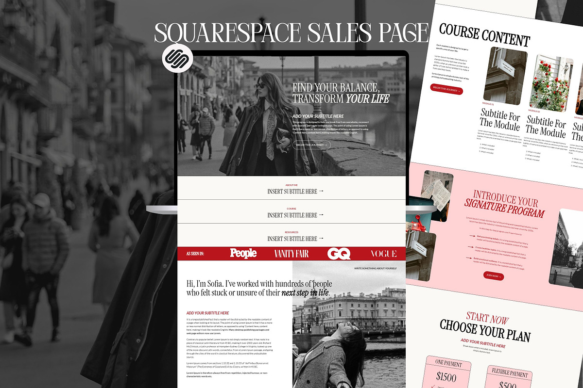 Squarespace Landing Page Template, a Squarespace Template by Sofia Designs (Photo 1 of 8)